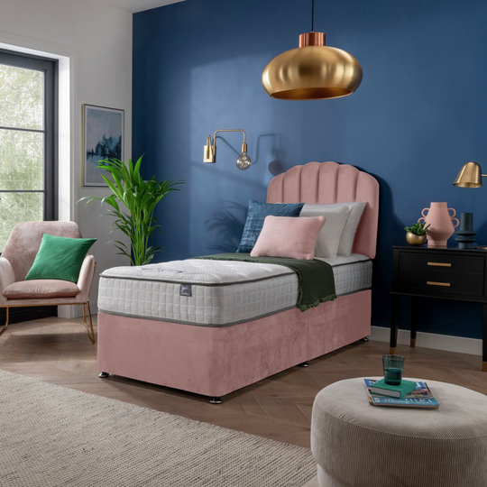 Silentnight Middleton 800Pkt Memory Single Divan Bed-Pink