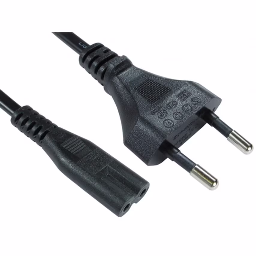 Cables Direct Cables 2M Euro Plug M-C7 F 8 Black Power Cable