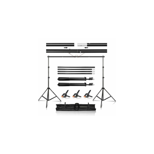 10Ft Adjustable Photography Background Stand Backdrop Crossbar Kit