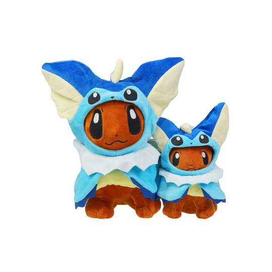 (Vaporeon, 20CM) 20/30cm Pokemon Eevee Coat Cross-Dressing Plush Doll