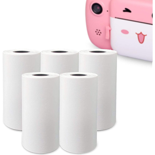 Thermal Paper Roll 57 Ã 25mm / 2.2 * 1.2in BPA-Free Non-Adhesive Camera Print Paper for TOYOGO Kids Instant Print Camera, Pack of 5