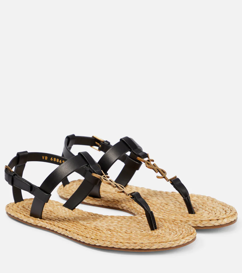 Cassandra leather thong sandals