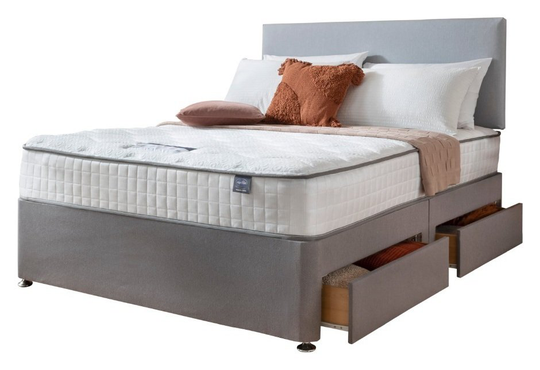 Silentnight Middleton 800 PKT Memory 4DRW Grey Small DBL