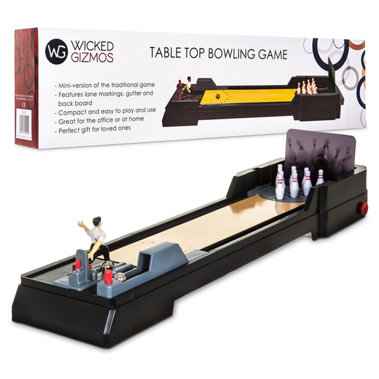 WICKED GIZMOS Tabletop Bowling Game for Kids Adults Family Fun Birthday Xmas Party Gift Desk