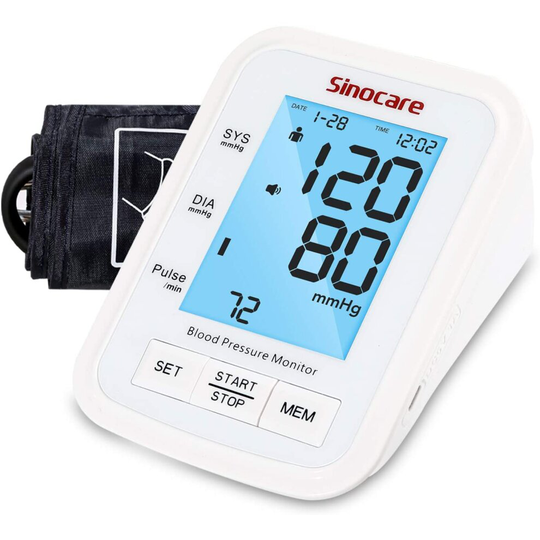 Sinocare Blood Pressure Monitor Adjustable Cuff 22-42cm with battery