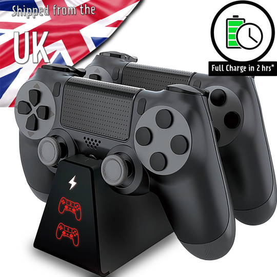 PS4 Controller Compact Charger Station Dual Controller Fast Charging