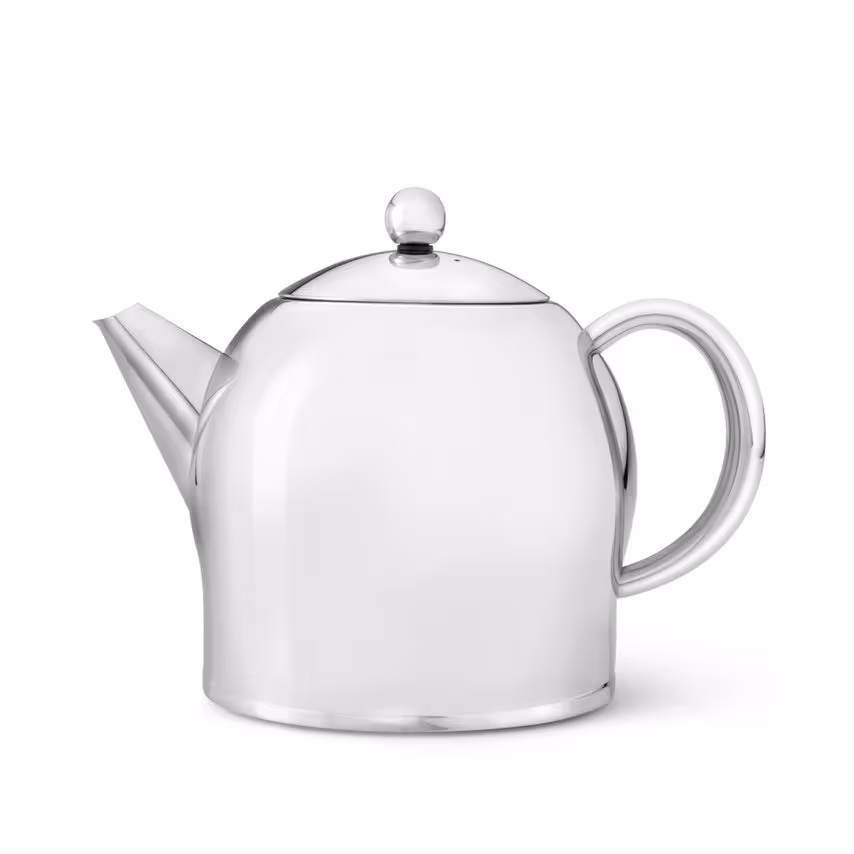 Bredemeijer Teapot Double Wall Minuet Santhee Design 1.4L in Polished Steel