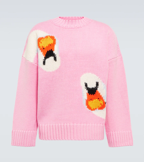 Intarsia wool sweater