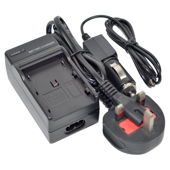 BP-809 Battery Charger AC/DC Wall/Car Single for Canon BP809 BP-807 BP-808 BP-808D BP-809(B) BP-809(S) BP-819 BP-819D BP-827 BP-827D iVIS LEGRIA VIXIA