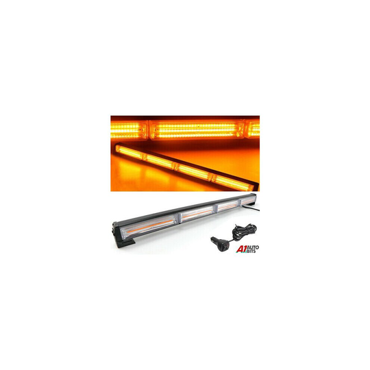 23.22" 72W Cob Led Emergency Warning Hazard Flash Strobe Beacon Light Bar Amber