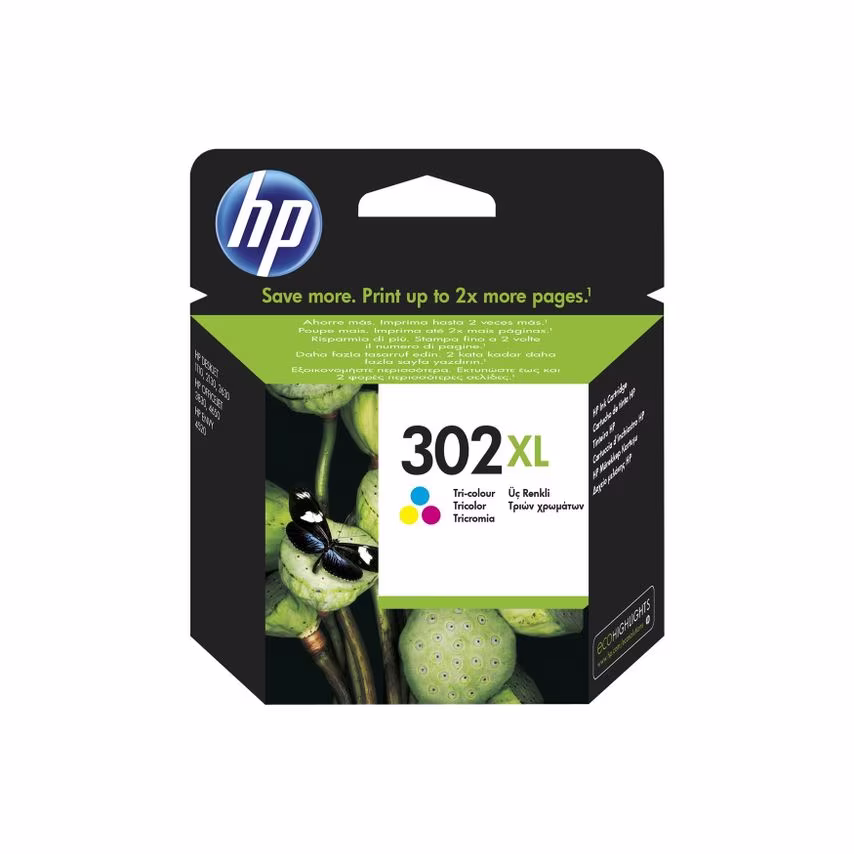 HP HP 302XL Tricolour Standard Capacity Ink Cartridge 8ml - F6U67AE