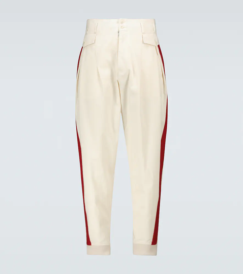 Gabardine cotton pants
