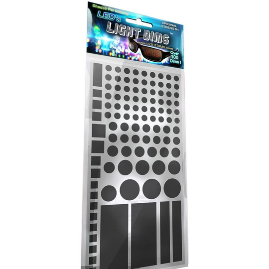 LightDims Original Strength - Light Dimming LED Covers/Light Dimming Sheets for Routers, Electronics and Appliances and More. Dims 50-80% of Light.