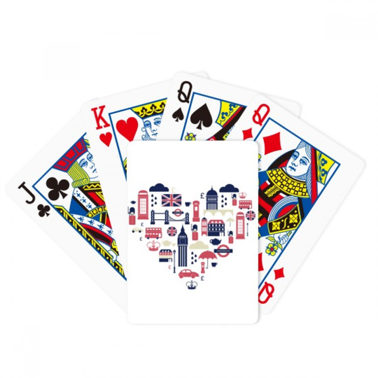 Heart London Bridge UK Big Ben Poker Playing Cards Tabletop Game Gift