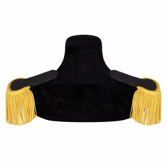 (Black / Gold ) Luxury Fringed Military Epaulettes