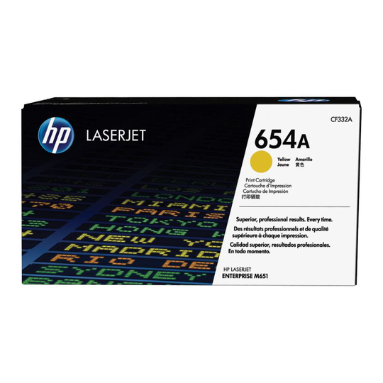 HP HP 654A Yellow Standard Capacity Toner 15K pages for HP Color LaserJet Enterp