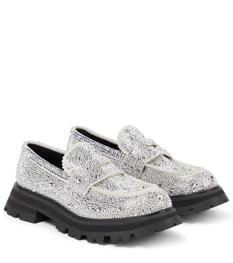 Wander crystal-embellished loafers