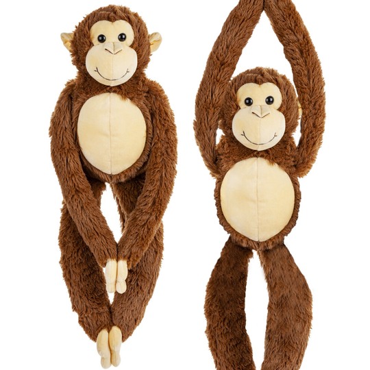 Hanging Monkey 50cm Plush Lifelike Toy With Hook and Loop Hands - Cuddle Crew