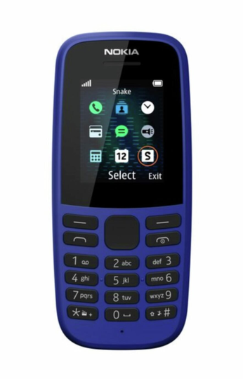 SIM Free Nokia 105 Mobile Phone - Blue