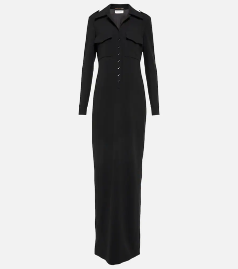 Wool polo maxi dress