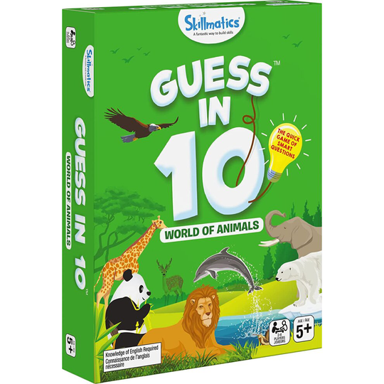 Spin Master Games Skillmatics Guess in 10 Educational Board Game, for Families and Kids Ages 5 and up, Animals