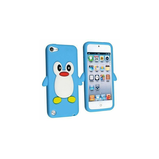 (Blue) Ameego 3D Penguin Silicone Gel Case Cover For iPod Touch 5th Generation