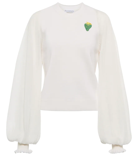Embroidered wool sweater