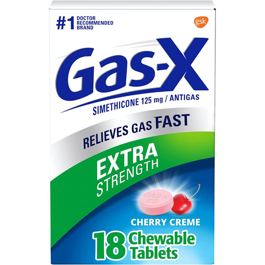 Gas-X Extra Strength Antigas Chewable Cherry Crème Tablets 18 Tablets