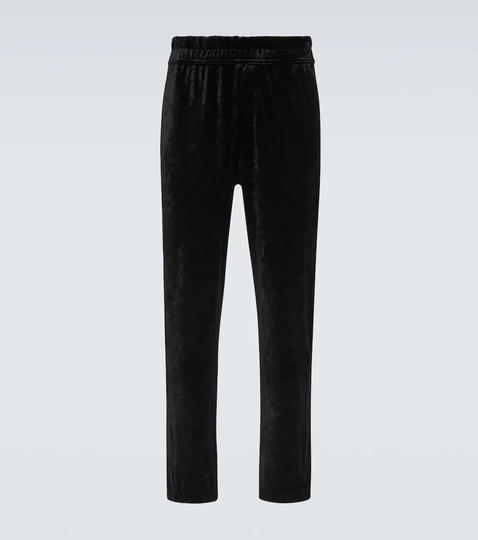 Tapered velvet pants