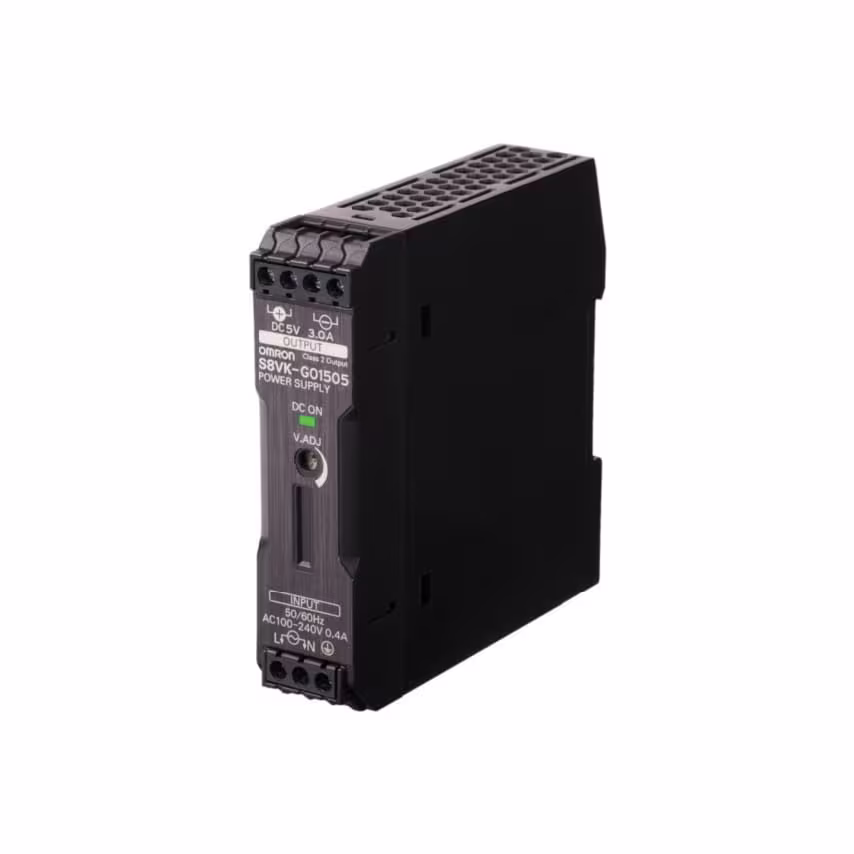 Omron Book Type Power Supply, Pro, 15 W, 5VDC, 3A, DIN Rail Mounting