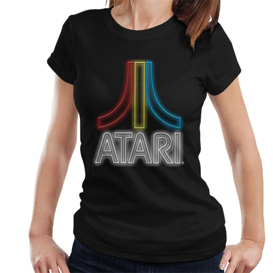 (XX-Large) Atari Multi Neon Logo Women's T-Shirt