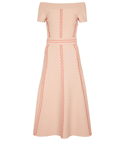 Off-shoulder midi dress
