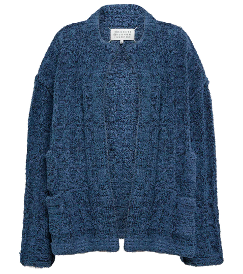 Bouclé cotton-blend cardigan