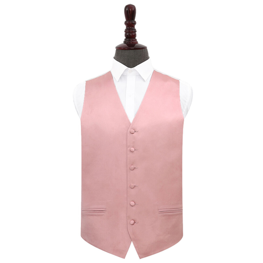 Dusty Pink Plain Satin Wedding Waistcoat 50'