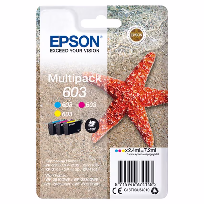 Epson Ink Low Volume Multi 3-Colours 603 Ink