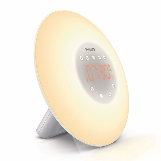 Philips Wake-Up Light Alarm Clock with Sunrise Simulation, 2 Natural Sounds and Radio - HF3505/01