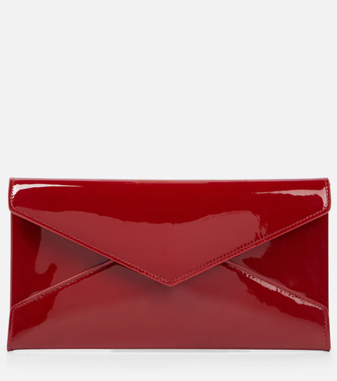 Paloma patent leather clutch