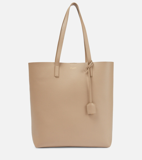 Shopping N/S leather tote bag