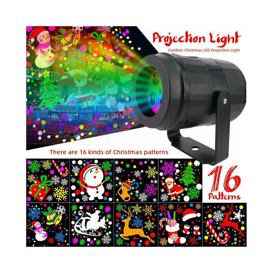 Christmas LED Projector Moving Rotating Snowflake Light Decoration Outdoor Party