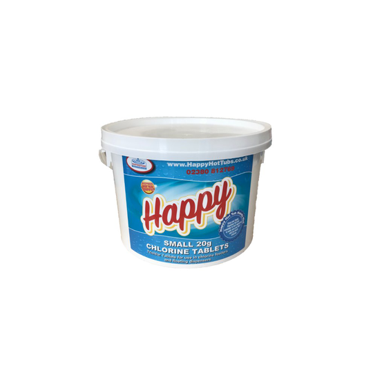 (2kg) Happy Hot Tubs Small Chlorine Tablets 20g Tub Swimming Pool