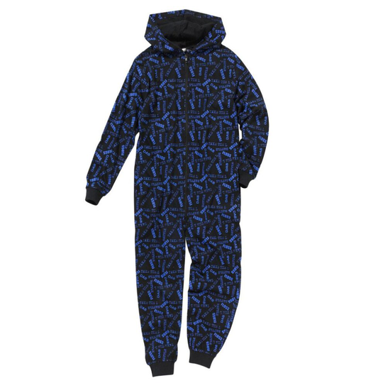 (15 Years, Black) Bedlam Boys Battle Floss Repeat Gaming Onesie Hooded Jumpsuit All in One