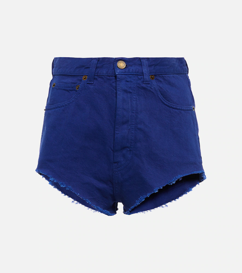 High-rise denim shorts