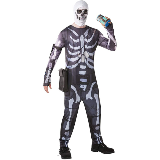 Rubie's Official Fortnite Skull Trooper Costume, Gaming Skin, Unisex Tween / Adult