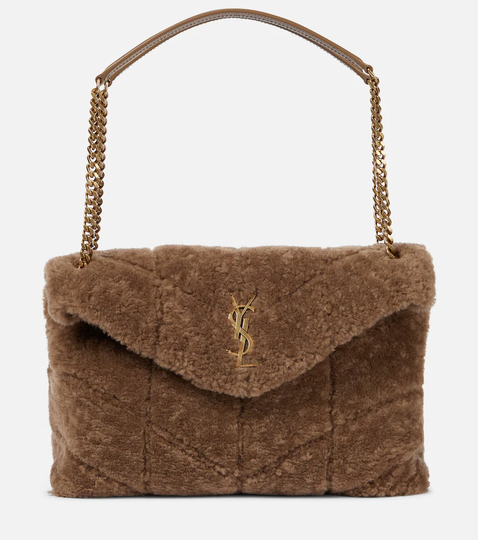 Loulou Puffer Medium shearling shoulder bag