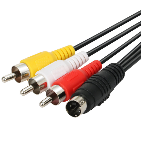 DIGIFLEX 4 Pin S Video to 3 RCA TV Male Cable Lead For Laptop PC