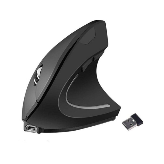 Wireless Mouse Ergonomic Optical Mouse Vertical Pc Mice For Desktop Laptop- Black