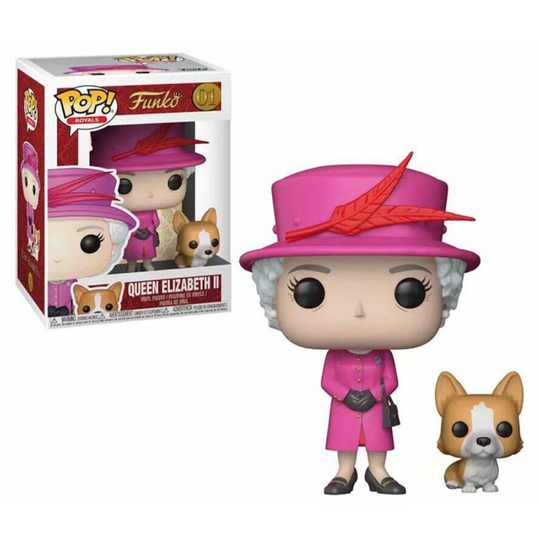 FUNKO!POP-Queen Elizabeth II With Corgi Dog Ornaments Set