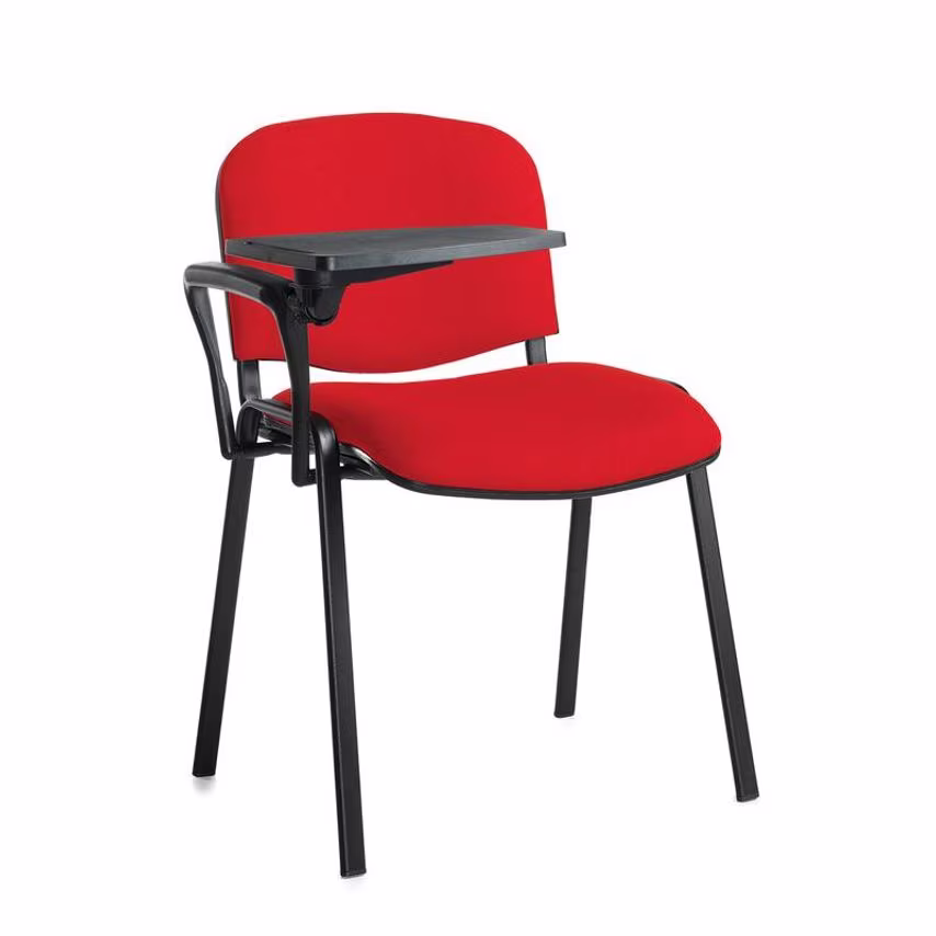 Dams Taurus Meeting Room Chair with Black Frame and Writing Tablet - Black
