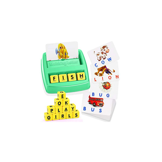 Gifts for 3 4 5 6 Year Old Girls, faentwc Word Matching Letter Games Kids Toys Age 3-6 Educational Toys for 3 4 5 7 8 Year Olds, Easter Gifts Gif