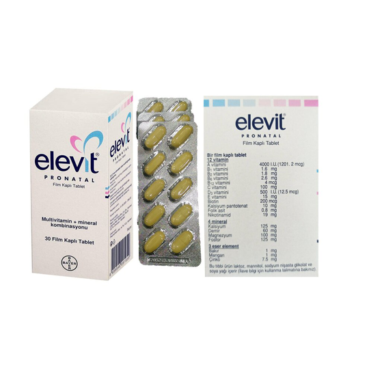 (60 Tablet (2 Month Supply)) Bayer Elevit Pronatal Multivitamins Pregnancy and Breastfeeding Women (30-60-90-180 Tablets)